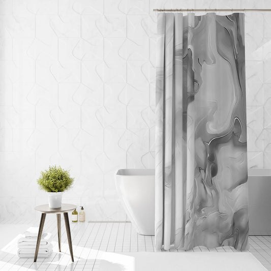 Shower Curtains Grey Marble Shower Curtain for Bathroom 72 X 72 Inch