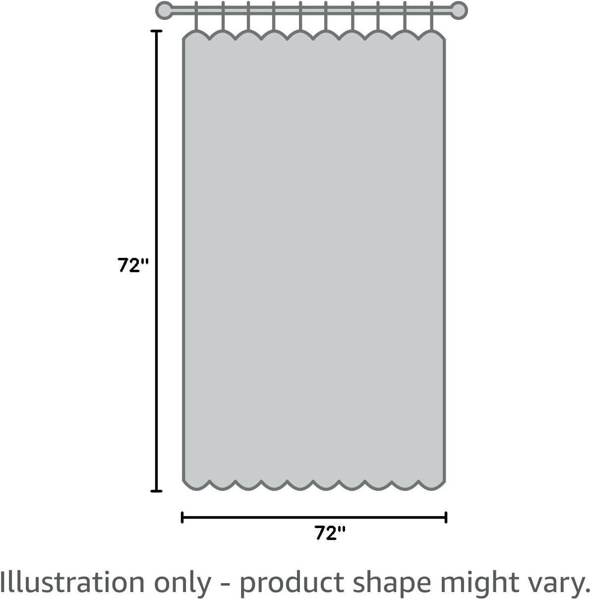 Lush Decor Terra Shower Curtain Single 72" W x 72" L Beige & Ivory - Fabric Shower Curtains for Bathroom - Neutral Bathroom Curtain - Modern Glam Décor