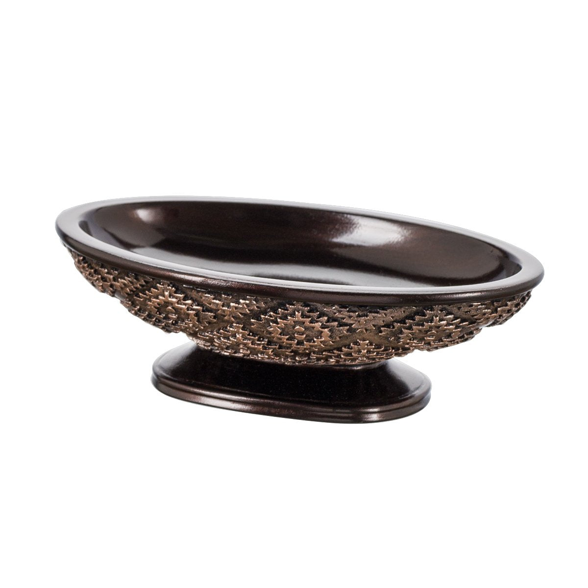 Creative Scents Dublin Brown 4 Piece Bathroom Accessory Set