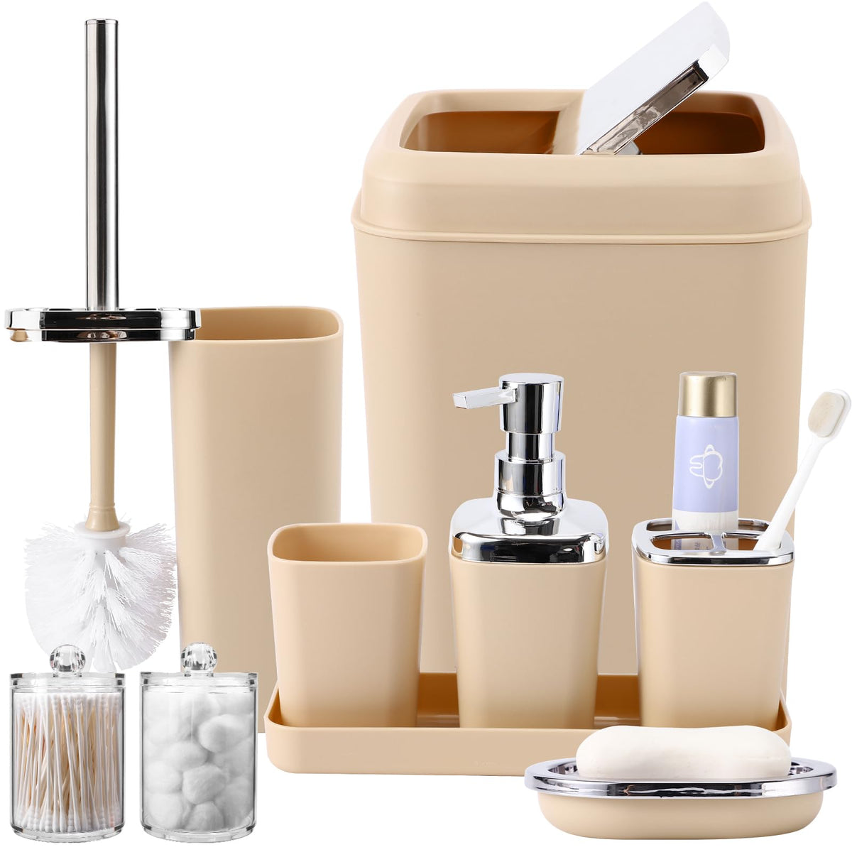 XLHOMO Sage Green Bathroom Set, Bathroom Sets with Shower Curtain and Rugs