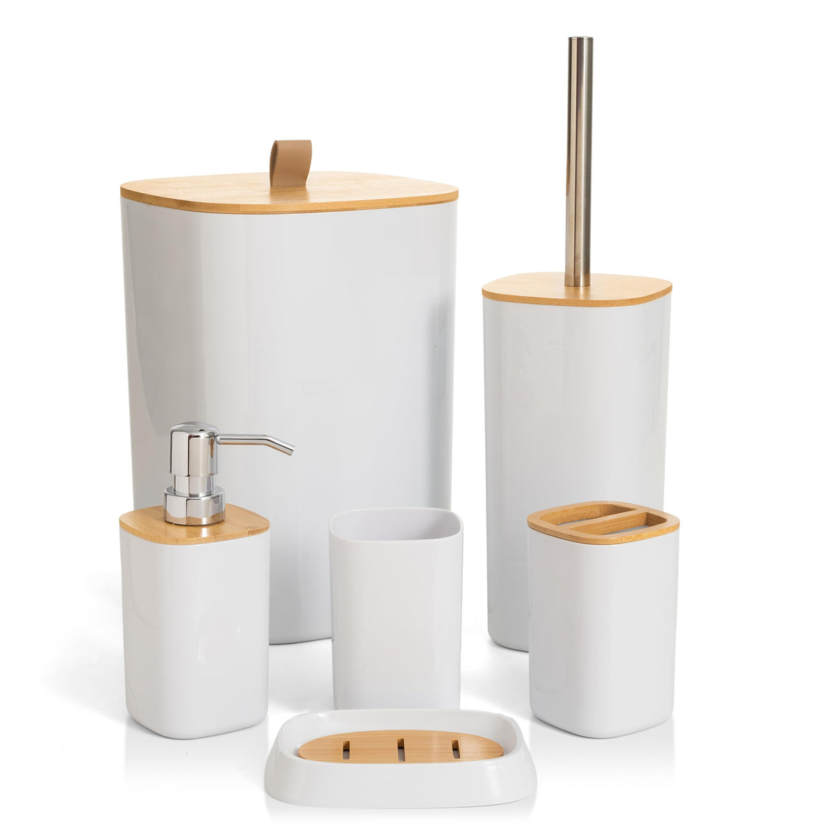 Moss & Stone 6-Piece Black Bathroom Accessories Set, Soap Dispenser