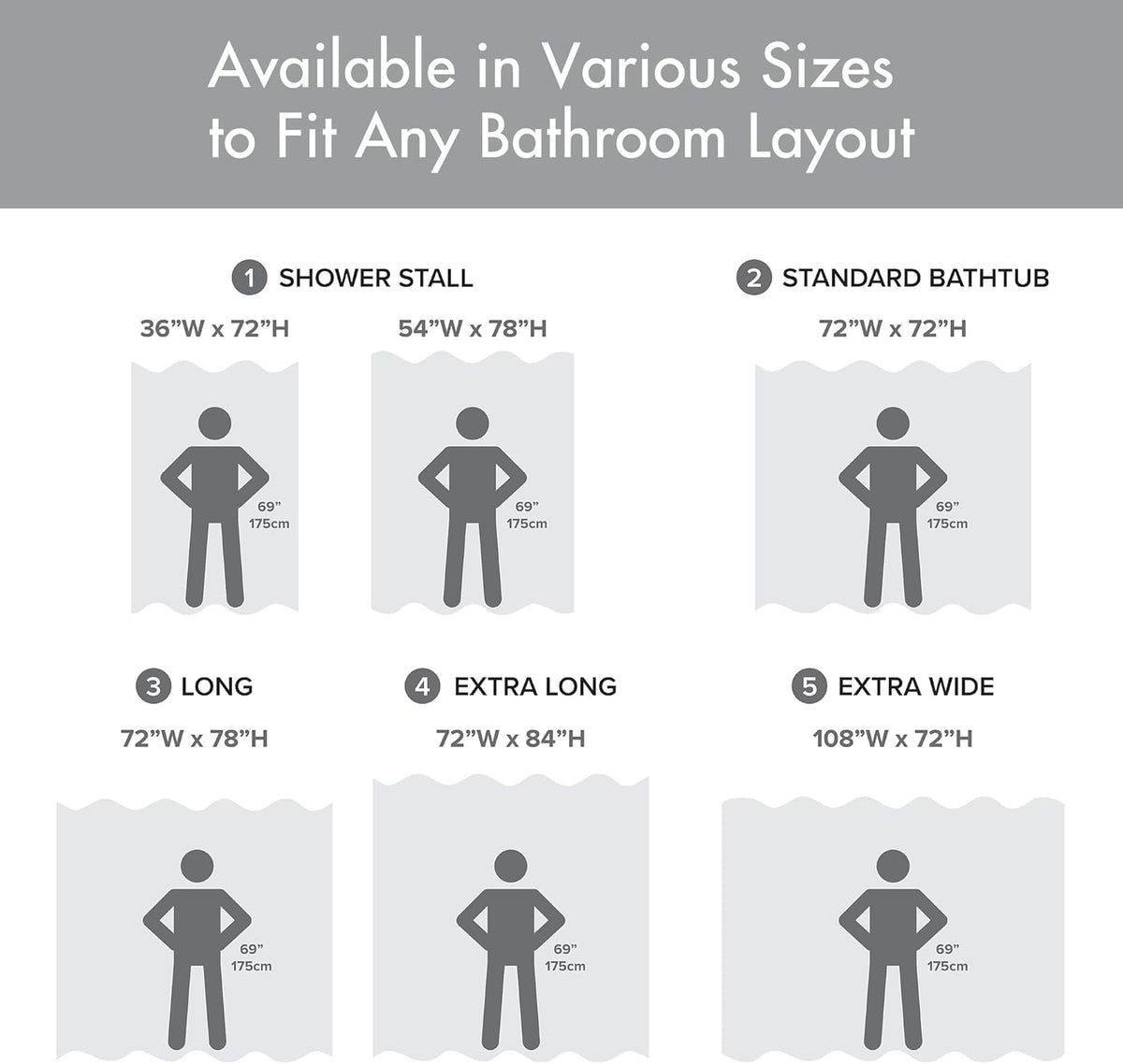 Madison Park Spa Waffle Shower Curtain for Bathroom, 72 x 72, Grey
