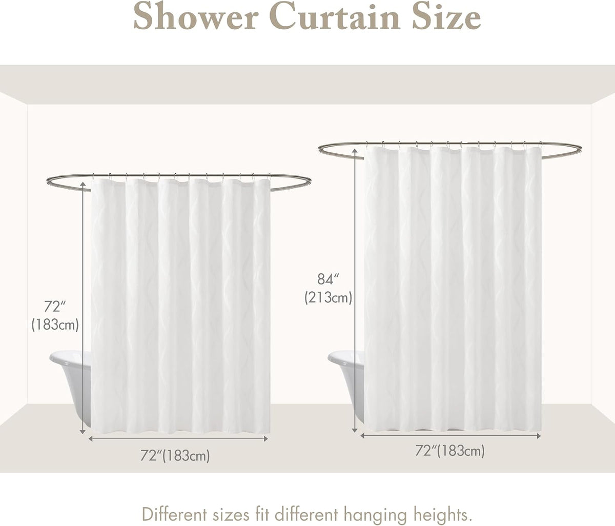 Madison Park Candice Sheer Shower Curtain for Bathroom, 72 x 72, White