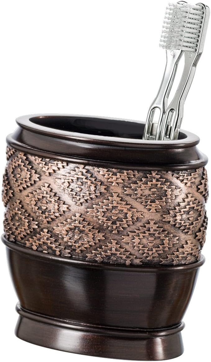 Creative Scents Dublin Brown 4 Piece Bathroom Accessory Set