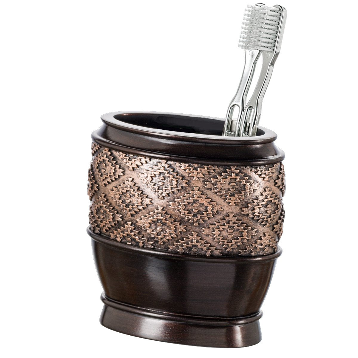 Creative Scents Dublin Brown 4 Piece Bathroom Accessory Set