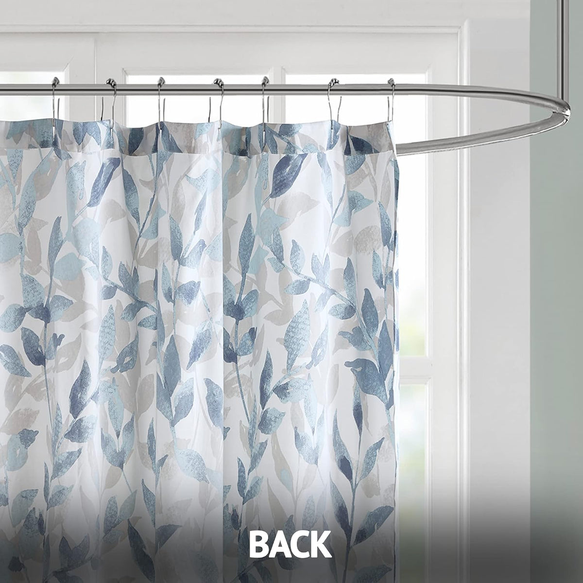 Madison Park Sofia Shower Curtain for Bathroom, 72 x 72, Blue