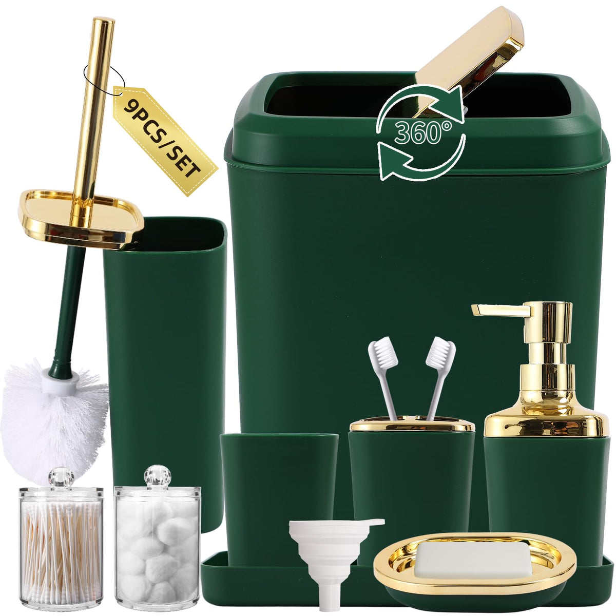 XLHOMO Sage Green Bathroom Set, Bathroom Sets with Shower Curtain and Rugs