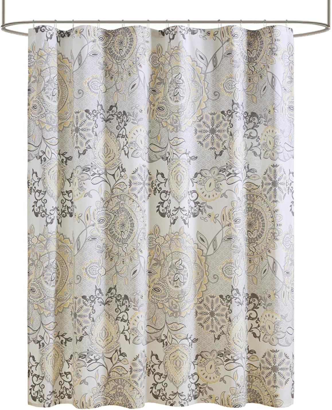 Madison Park Isla Shower Curtain for Bathroom, Cotton, 72 x 72, Blue