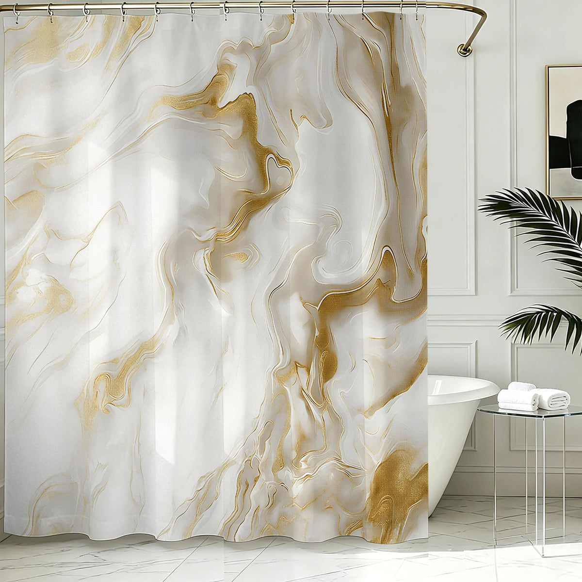 Shower Curtains Grey Marble Shower Curtain for Bathroom 72 X 72 Inch