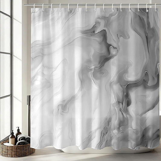 Shower Curtains Grey Marble Shower Curtain for Bathroom 72 X 72 Inch
