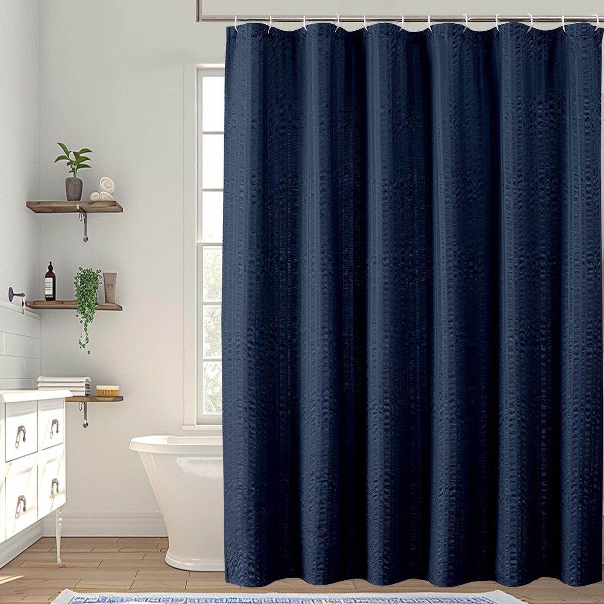 Aiyufeng Moga Sage Green Shower Curtain - 3D Embossed Textured Shower Curtains for Bathroom, Luxury Polyester Cloth Bath Curtain, 72Wx72H, Green