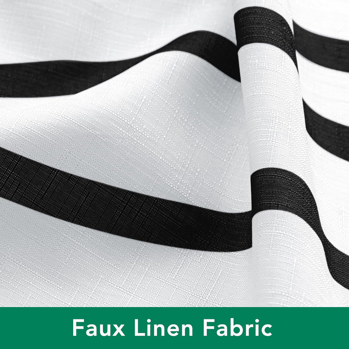 Fabric Modern Shower Curtain-Black and White Shower Curtains for Bathroom