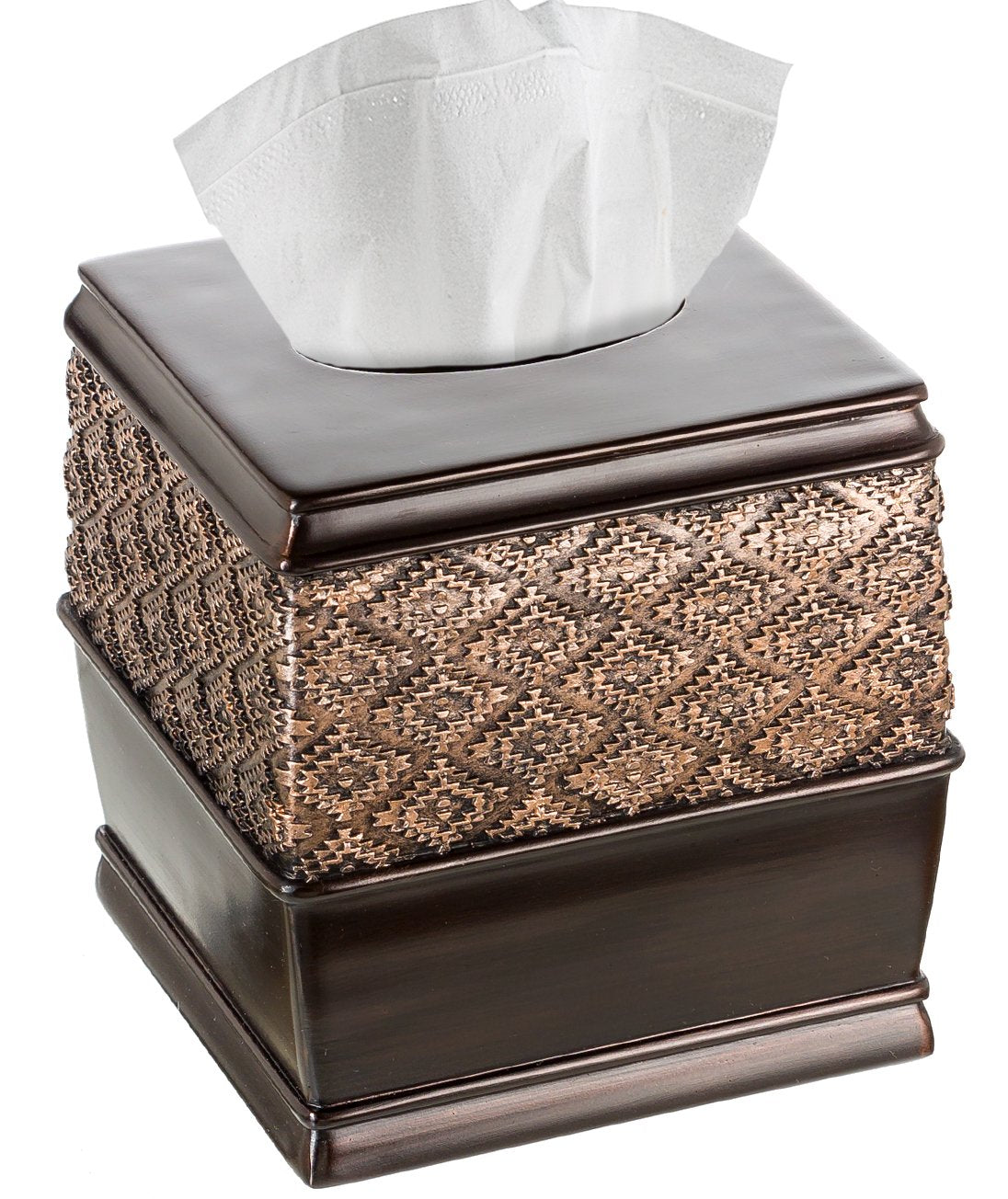 Creative Scents Dublin Brown 4 Piece Bathroom Accessory Set