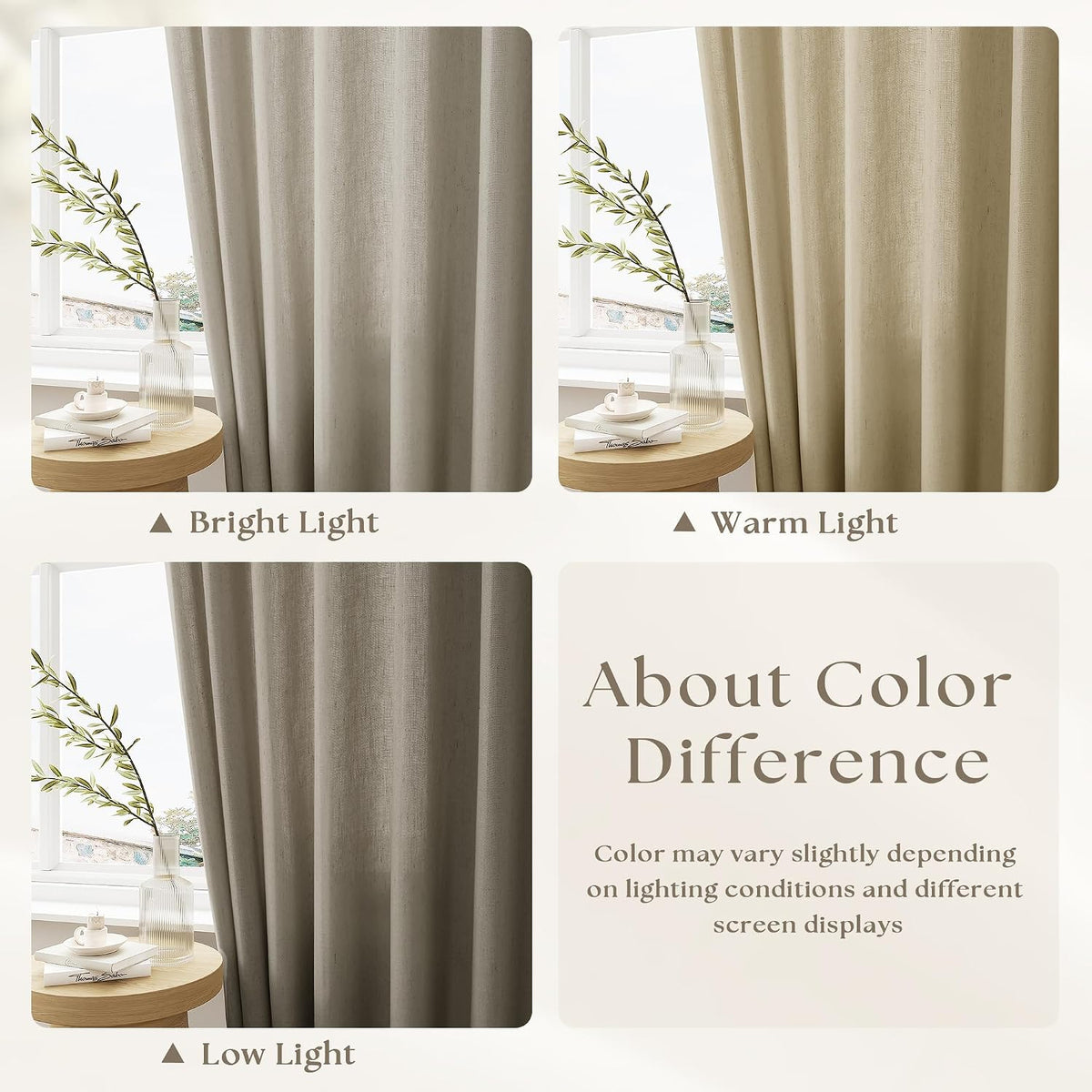 72 Inch Linen Pleated Shower Curtain Burlywood Birch Semi Sheer