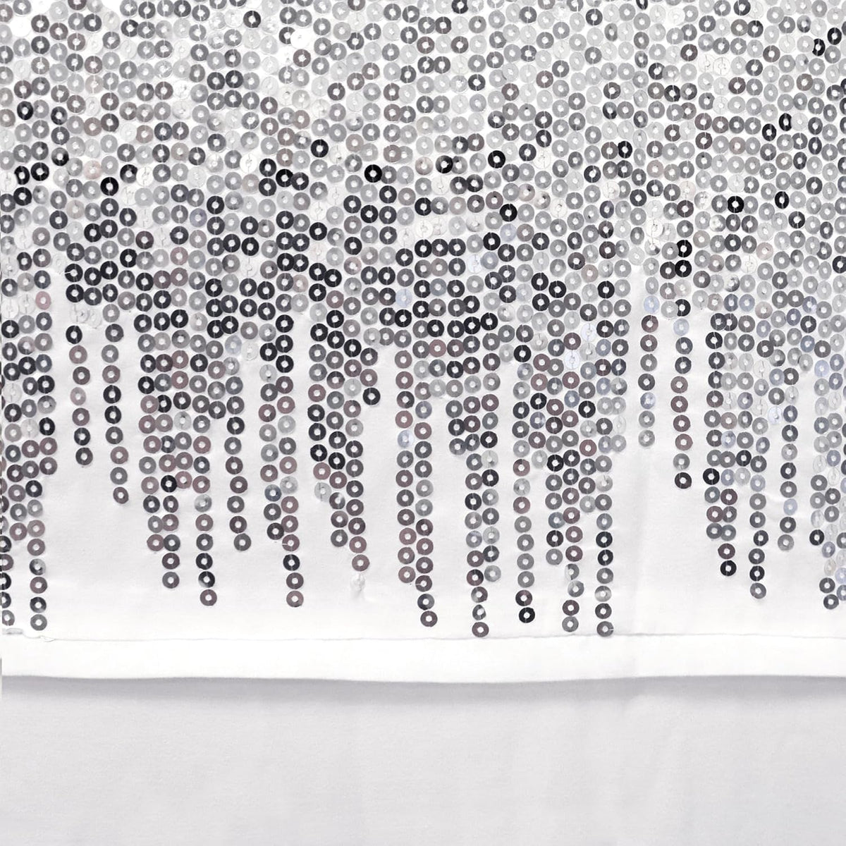 Lush Decor Shimmer Sequins Shower Curtain Single 70" W x 72" L Silver - Sequin Shower Curtains for Bathroom - Modern Glam Bathroom Curtains