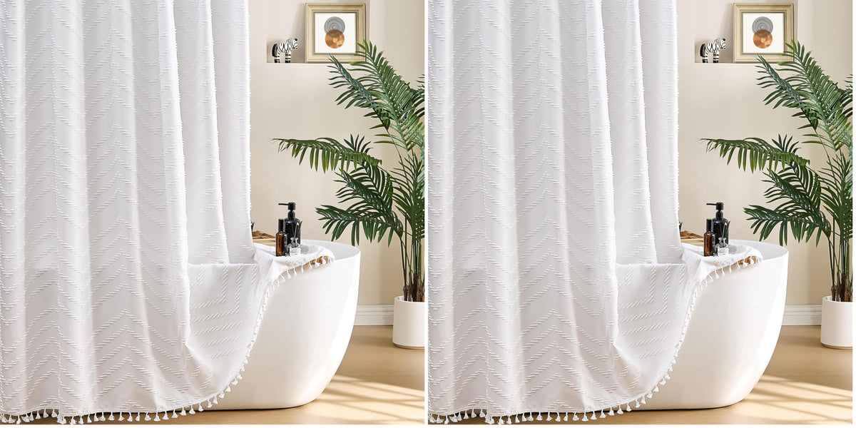 Siiluminisoy Sage Green Shower Curtain for Bathroom Boho Shower Curtain