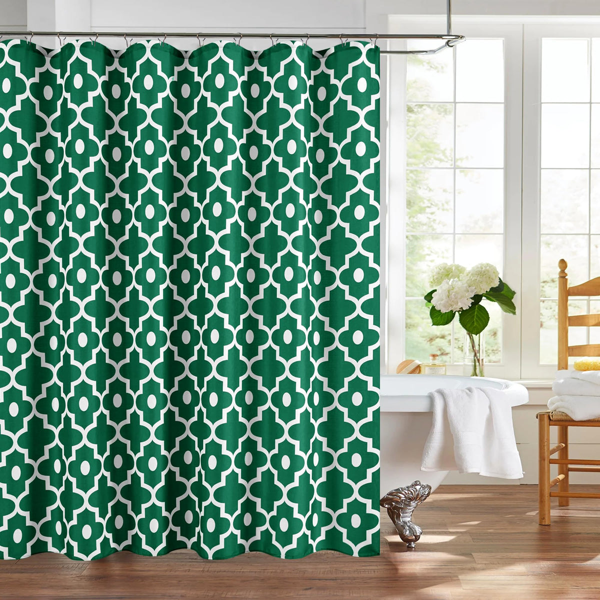 Fabric Modern Shower Curtain-Black and White Shower Curtains for Bathroom