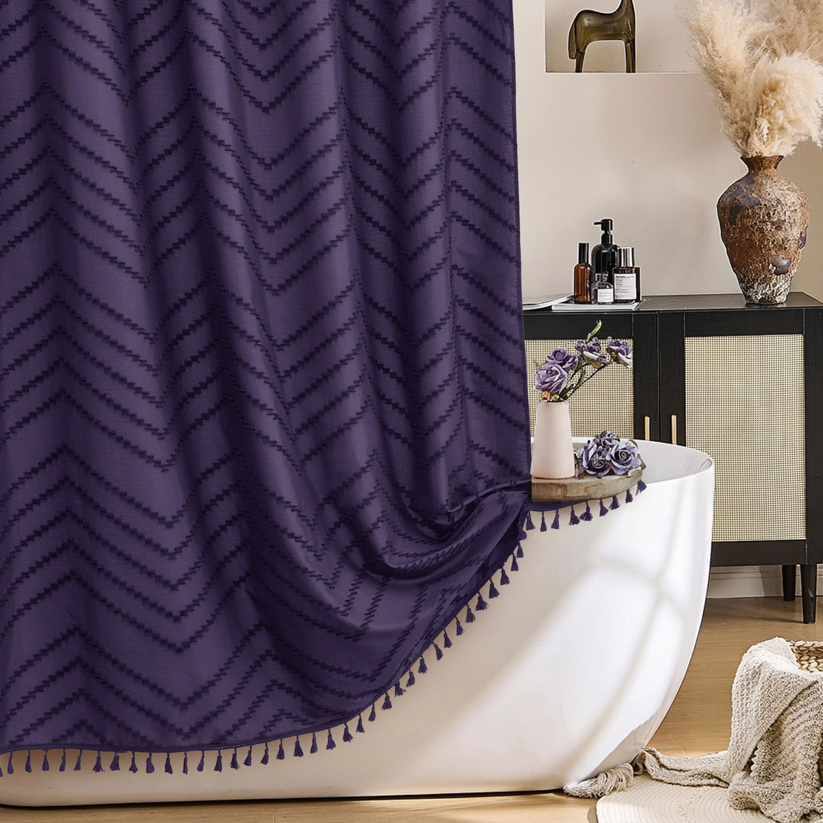 Siiluminisoy Sage Green Shower Curtain for Bathroom Boho Shower Curtain