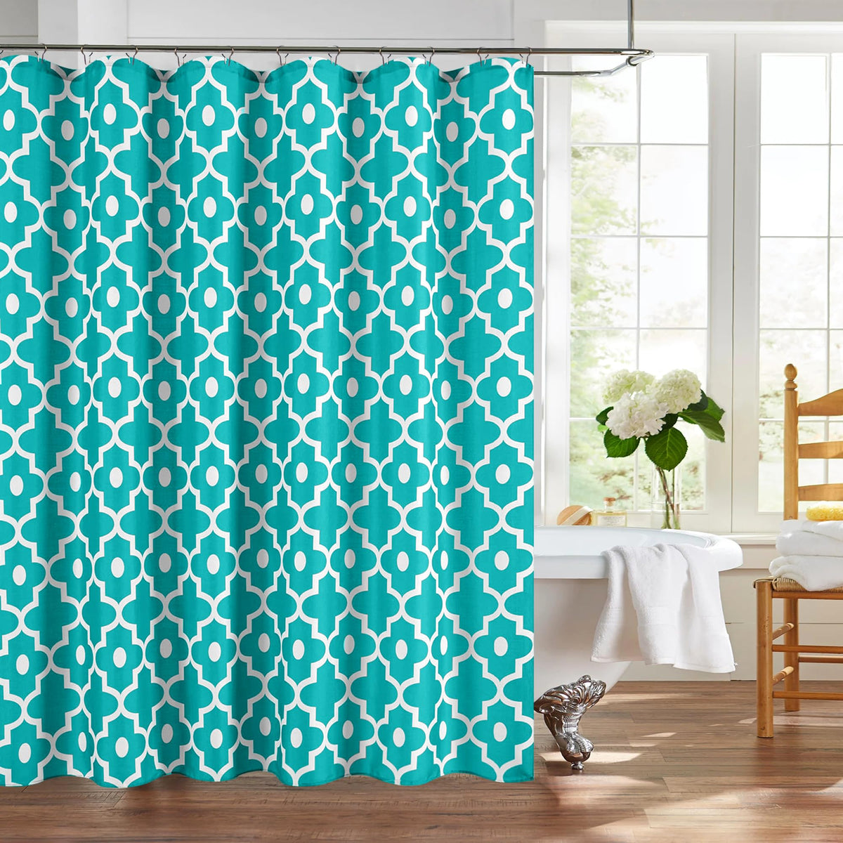 Fabric Modern Shower Curtain-Black and White Shower Curtains for Bathroom
